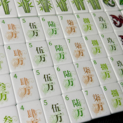 Green Crystal-Style American Mahjong Set with Carrying Case – Premium Translucent Mahjong Tiles for Gifts, Game Nights & Wholesale