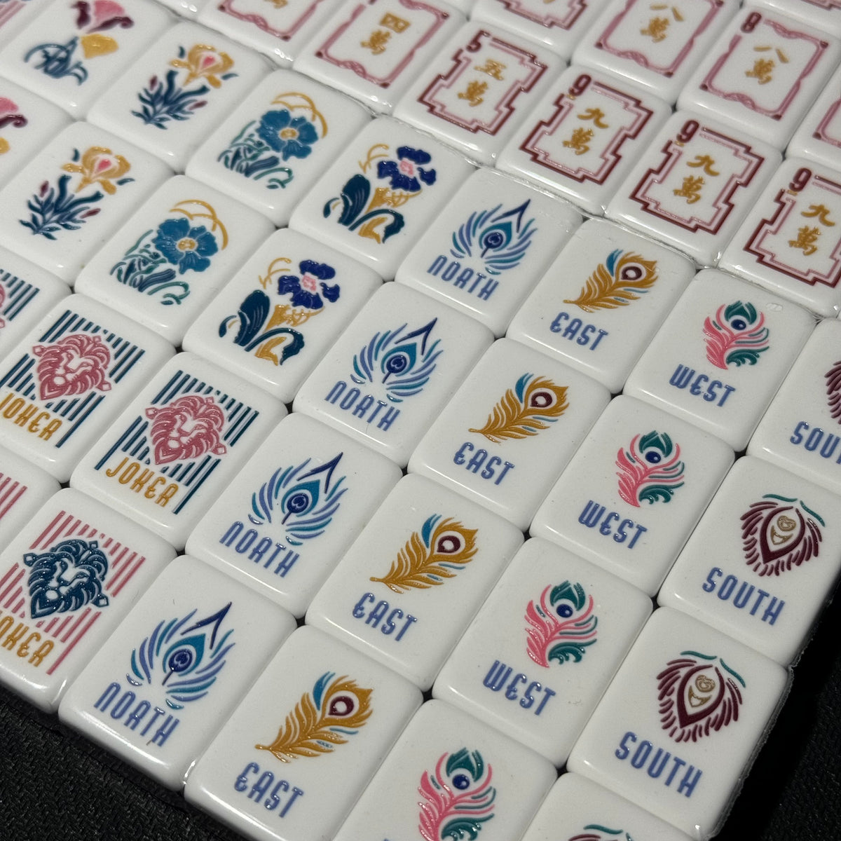 Premium Burgundy American Mahjong Set with Gold Details – Luxury Glossy Mahjong Tiles for Gifts, Family Game Nights & Wholesale