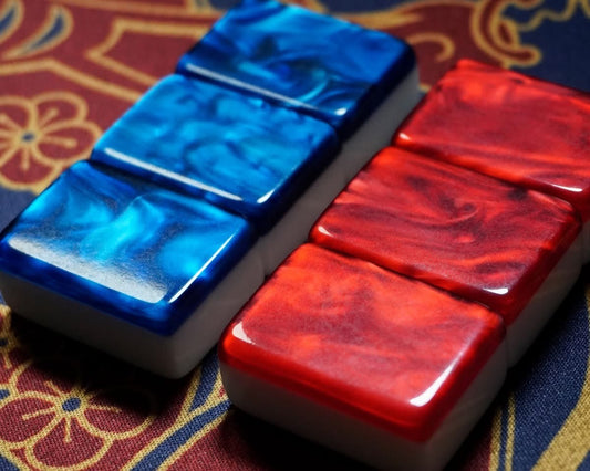 Red Pagoda American Mahjong Set with Glossy Tiles – Oriental-Inspired Mahjong Tiles for Gifts, Game Nights & Wholesale